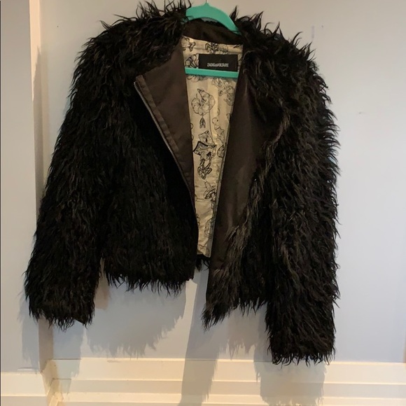 Zadig $ Voltaire black Faux Fur jacket - Picture 2 of 6